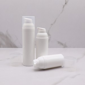 PA72 30ml 50ml 75ml ପମ୍ପରେ ସ୍ନାପ୍ ସହିତ ପୁନ yc ବ୍ୟବହୃତ PP ଏୟାରଲେସ୍ ବୋତଲ |