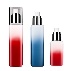Square Plastic Cosmetic Lotion Pump Bottle, Fine Mist Sprayer Bottle
