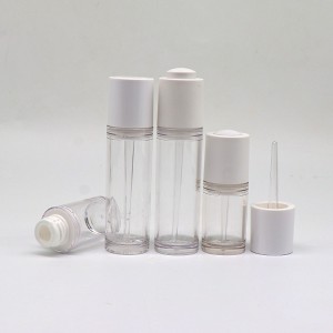 Kohandatud disainiga tühi läbipaistev 15 ml 30 ml eeterliku õliga plastikust kosmeetiline PETG tilgutipudel