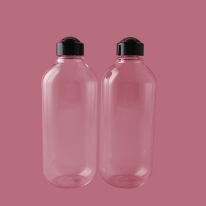 Спеціальна овальна косметична пляшка з міцелярною водою об’ємом 400 мл із відкидною кришкою