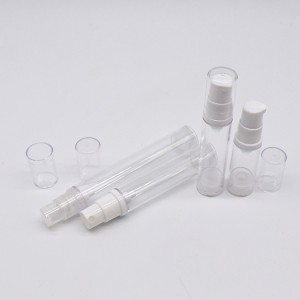 PA70 Mini Portable Clear Airless Bottle with Lotion & Spray Pump