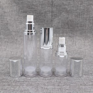 Безповітряна пляшка з високоякісною алюмінієвою кришкою PA73 з алюмінієвим насосом