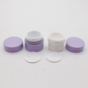 PJ47 Моно материјал за козметички сад за крем тегла за полнење со капак