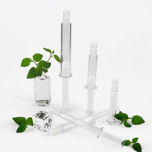 ขวดเข็มฉีดยาเครื่องสำอางคริสตัลแบบพกพาขนาดเล็กพร้อมแท่งกด