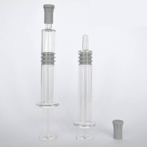 ขวดเข็มฉีดยาเครื่องสำอางคริสตัลแบบพกพาขนาดเล็กพร้อมแท่งกด