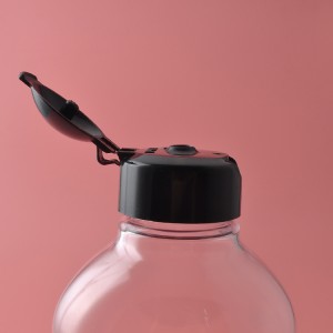 Botella especial de cosméticos de auga micelar ovalada de 400 ml con tapa abatible