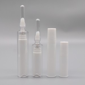 TE05 5ml 10ml Botol Syringe Ampul Mini Tanpa Udara Boleh Isi Semula untuk Serum Penjagaan Mata