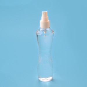 Botella de spray cosmética vacía de 230 ml con forma de cintura delgada para tóner hidratante