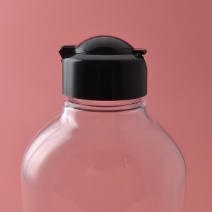 Botella especial de cosméticos de auga micelar ovalada de 400 ml con tapa abatible