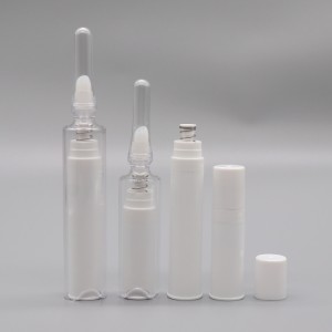 TE05 5ml 10ml ပြန်ဖြည့်နိုင်သော Mini Airless Ampoule Syringe Bottle for Eyecare Serum