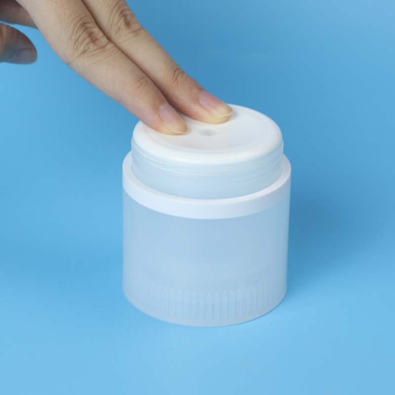 PP PCR Airless Lotion Cream Jar Metallivaba kosmeetikakonteiner