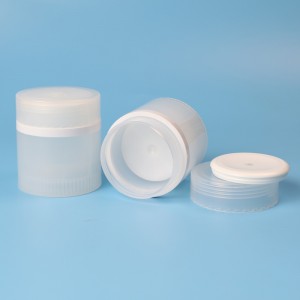 PJ50 100% PP Ikariso Yumuyaga Yanditseho Vacuum Cosmetic Cream Jar idafite pompe