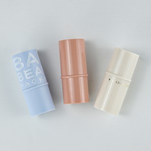 LB-110 රවුන්ඩ් ප්ලාස්ටික් Twist Up Blush Tube Deodorant Stick Pack Lips Container