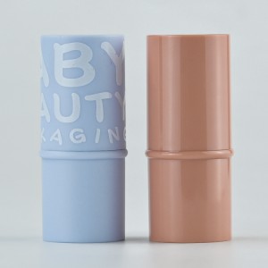 LB-110 Round Plastic Twist Up Blush Tube Déodorant Stick Pack Lips Container