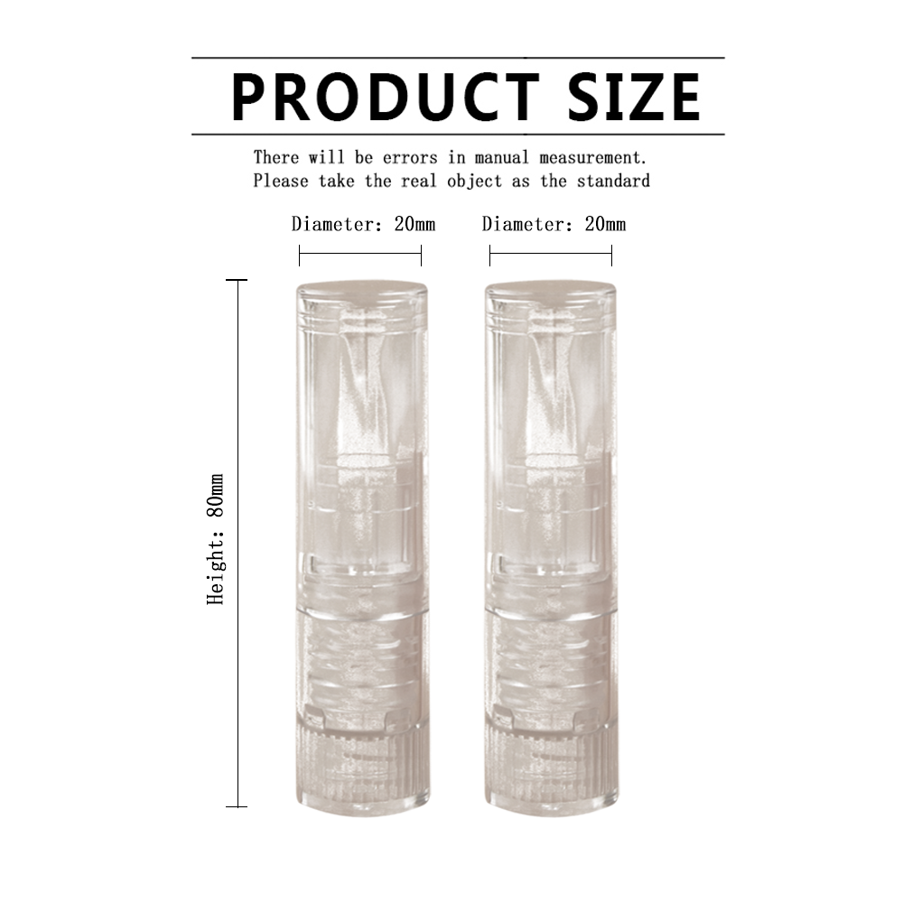LP07 Refillable Mono-material Lipstick Tube Packaging-SIZE