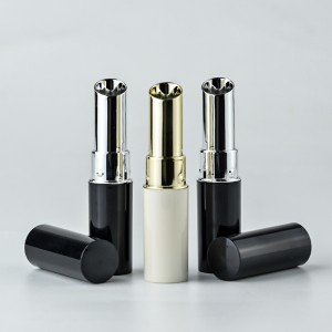LB-108B Private Label Shiny Silver Lipstick Tube With LOGO Printing