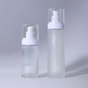 PA116 Glass Re Tlatsa Sets'oants'o se Sena Moea se Senateng se Refillable Airless Pump Bottle
