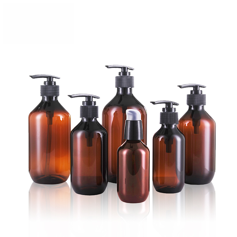 Cheap price Foam Pump Bottle Canada - Amber PET Lotion Bottle Plastic Shampoo Bottle Cosmetic Packaging – TOPFEEL PACK