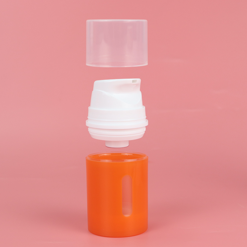 airless bottle with window