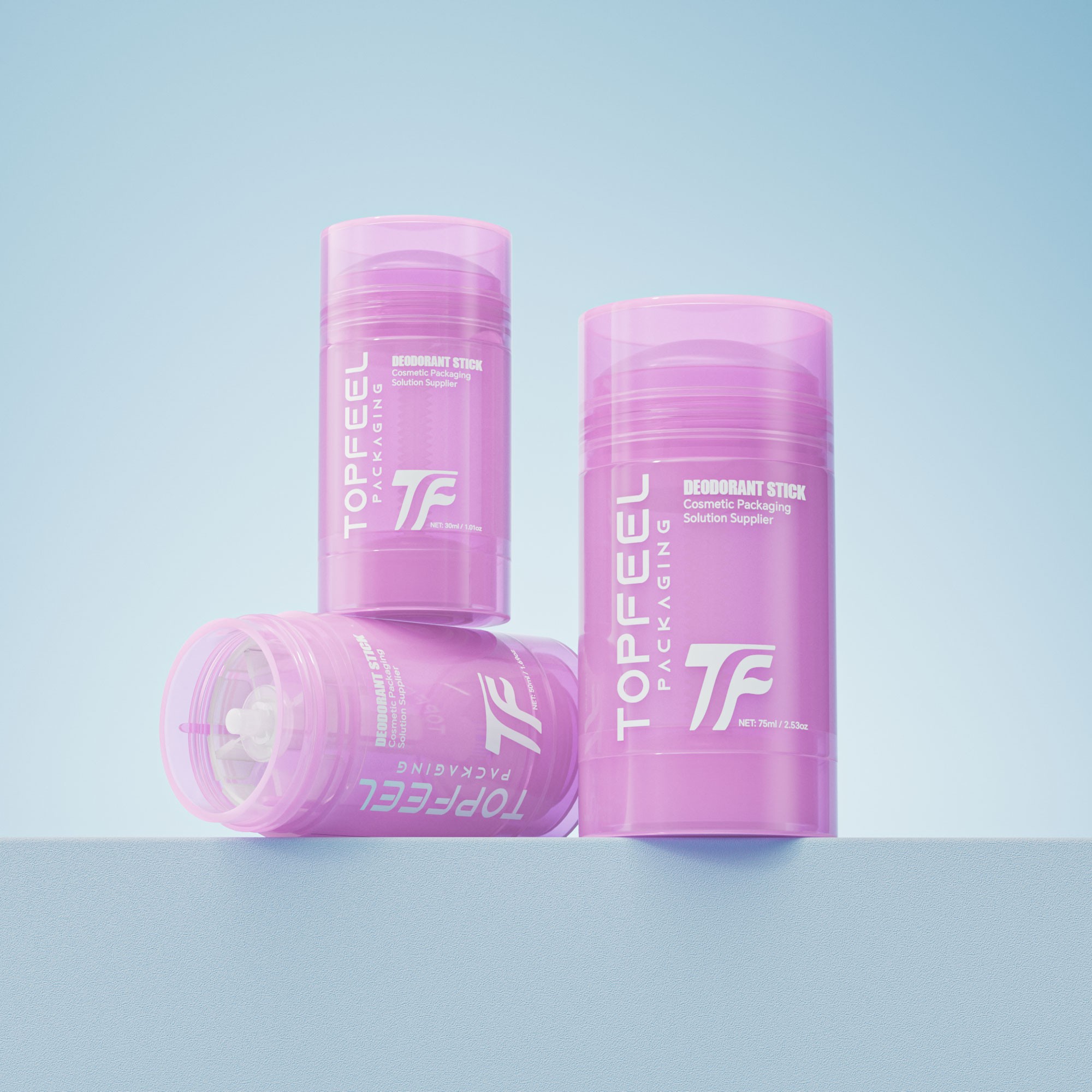 Zylindrischer Deodorant-Stick mit mehreren Füllmengen