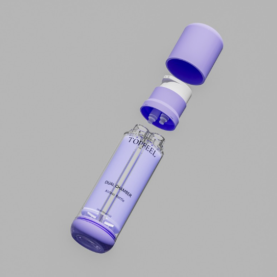 Purple dual chamber bottle