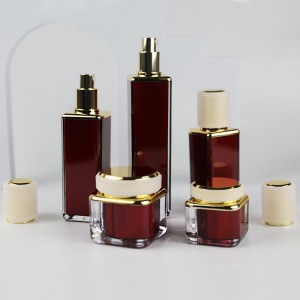 PL29 Luxury Lotion Bottle PJ61 Cream Jar Cosmetic Packaging Set Supplier