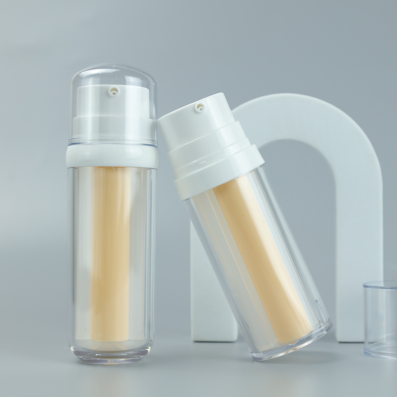 Dual Chamber Bottle for Cosmetic and Skincare Products