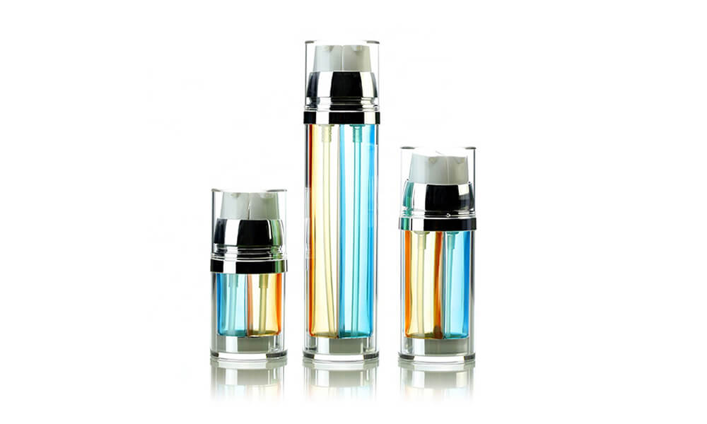 Acrylic Dual Chamber Cosmetic Lotion Pump Bottle 30ml 50ml 100ml Featured Image