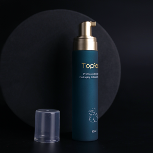 ขวดโฟมสีเขียวขนาด 50 มล. 80 มล. สำหรับทำความสะอาดขนตา