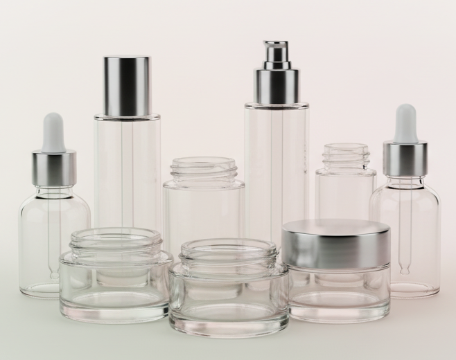 glass cosmetic container