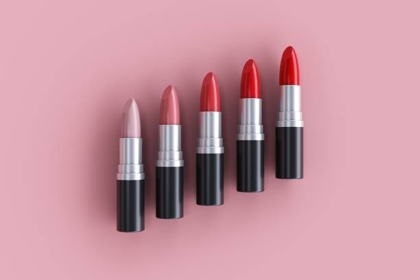 In A Row, Lipstick, Pink Background, Beauty, Beauty Product