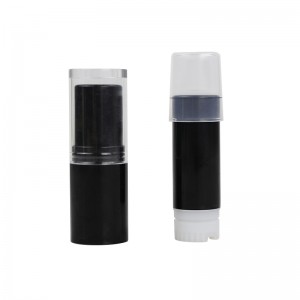 LP-01/LP-02 Black Refillable Lipstick Tube အလှကုန် နှုတ်ခမ်းနီ Tube ထုပ်ပိုးမှု