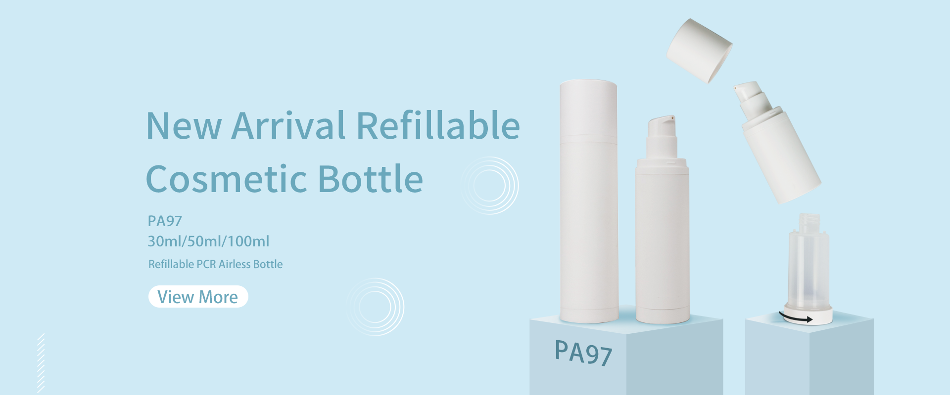 refillable PCR airless bottle
